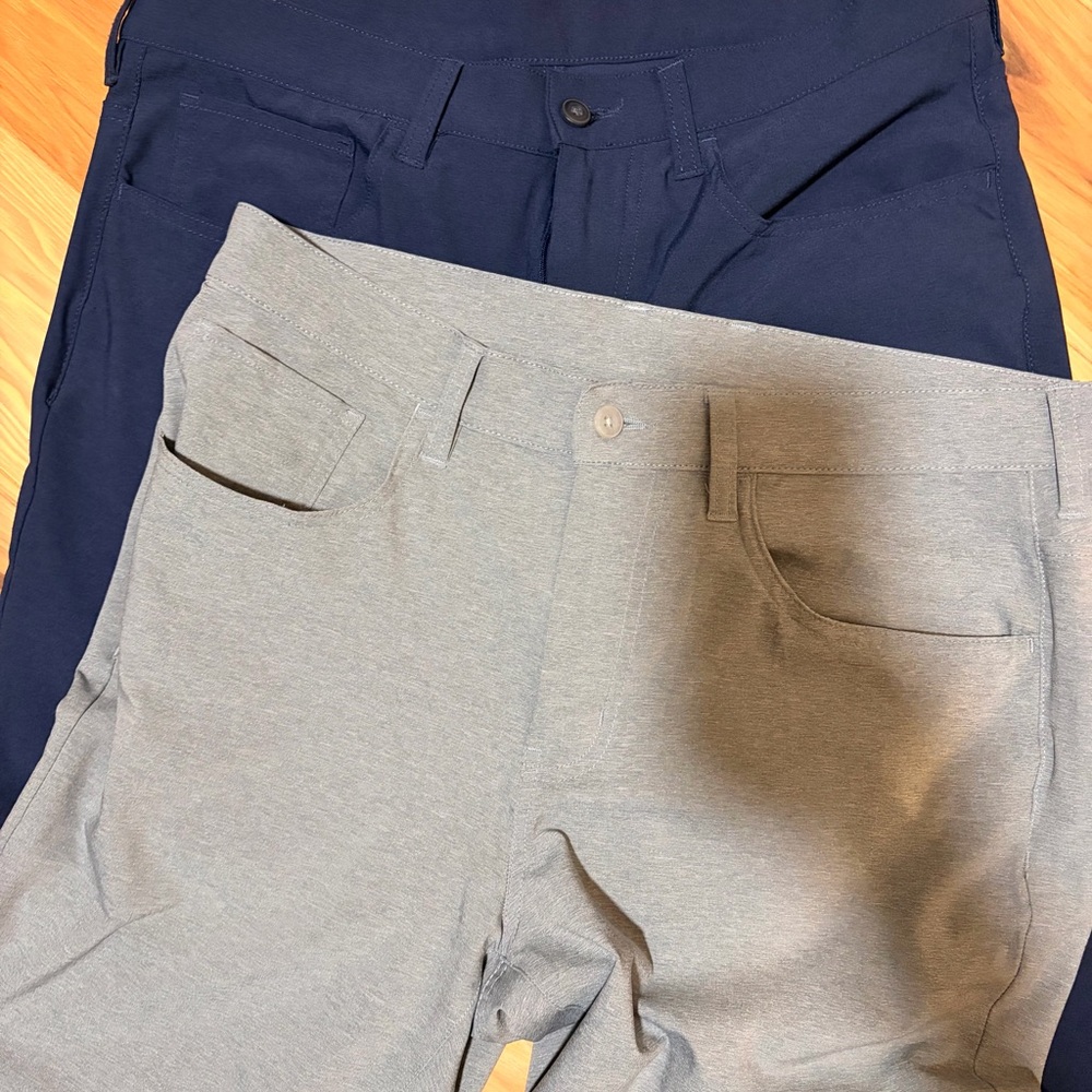 TWO PAIR PGA TOUR GOLF 32x32 Men's Navy and Gray Pants lot 2